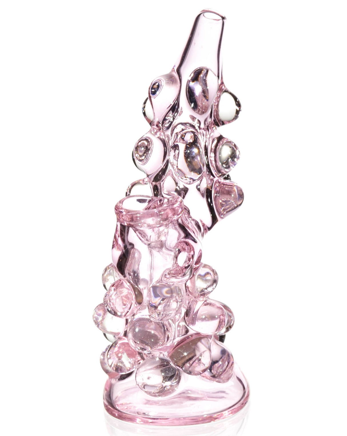 7” Bubbler with Bubble Stocks Pink Girly Glass Water Pipe Bubbler Bong *USA*