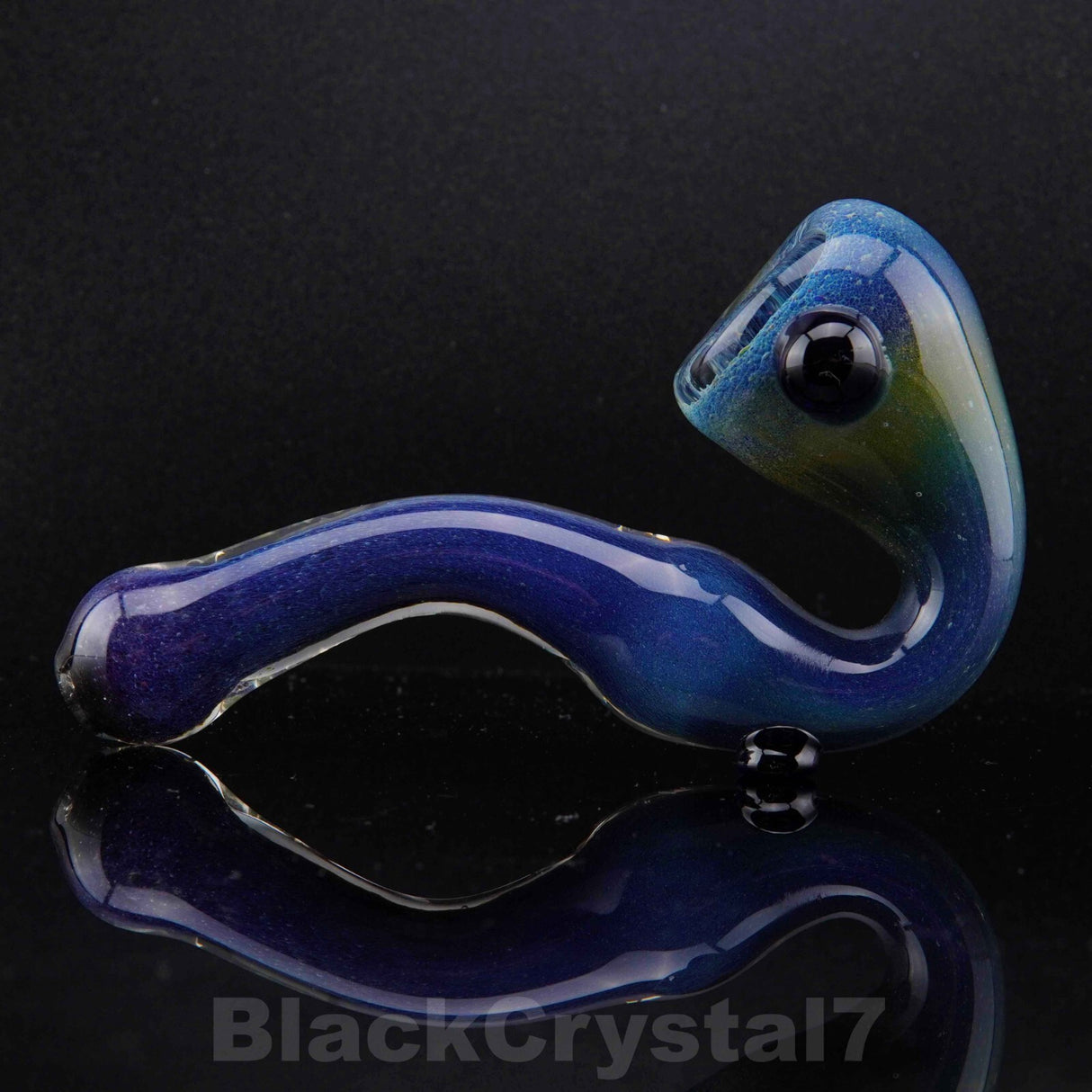 5" Handmade Thick Midnight Blue Marble Sherlock Tobacco Smoking Bowl Glass Pipes