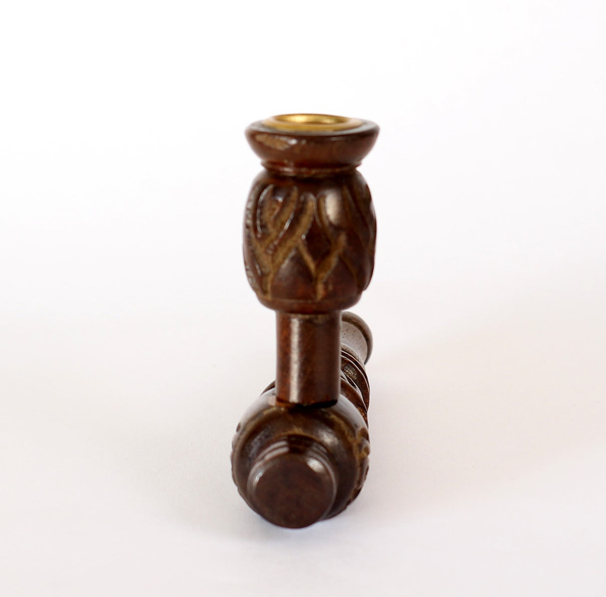 3 Pipe Set Premium Wood Hand Carved Smoking Pipes, with Easy Top Grinder L3GABLN