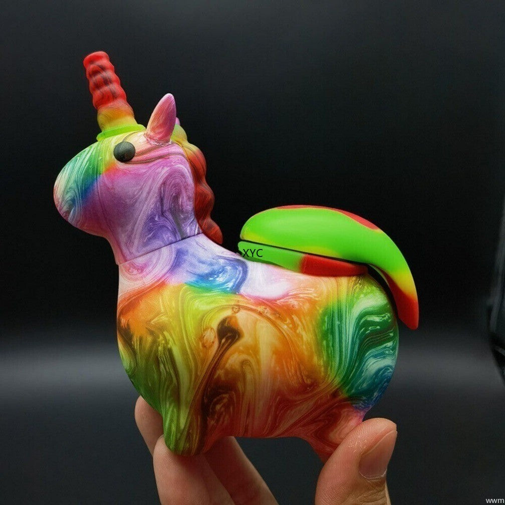 4.7 Inch Hookah Animal Silicone Bong Smoking Water Pipe Shisha + Glass Bowl Hot