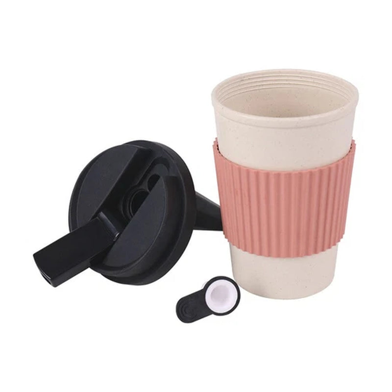 5.5'' Silicone Portable Brown Coffe Cup Glass Bong Water Pipe Bubbler