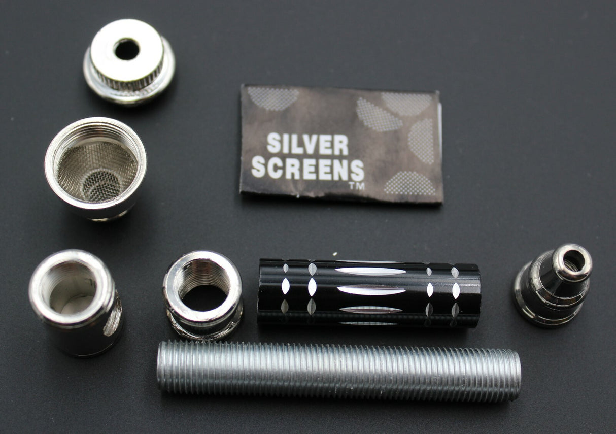 ORIGINAL BLACK METAL Smoking Pipe W/Lid Tobacco Pipe Metal Pipe ALL METAL Pipes