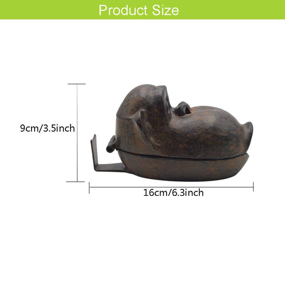 Retro Brown Cast Iron Big Monkey Decor Cigar Ashtrays, Best Gift for Smokers Men and Women