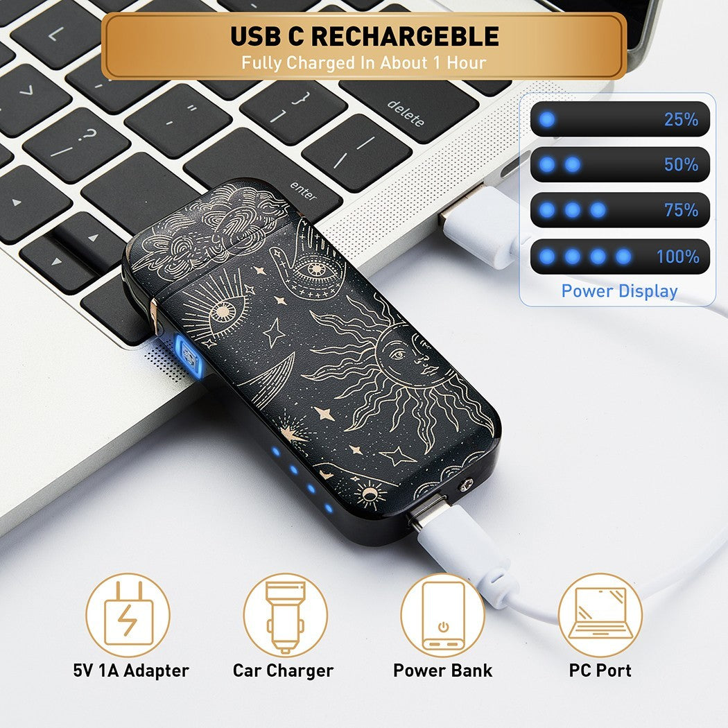 Electric Arc Lighter USB Rechargeable Windproof Flameless Plasma Lighter Gifts