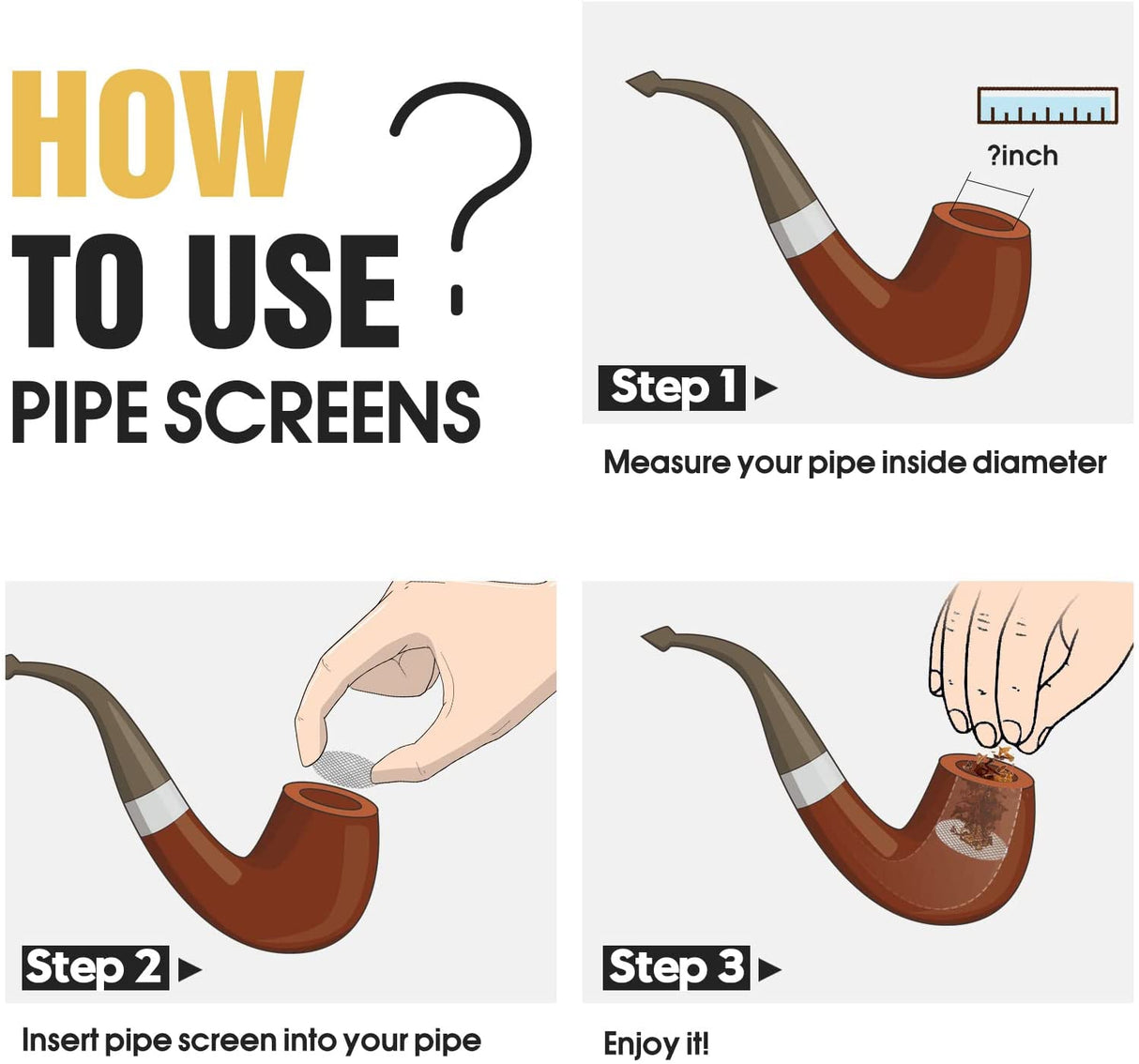 200 PCS 3/4 Inch Stainless Steel Pipe Screens, 3/4 Inch Metal Pipe Screen with M