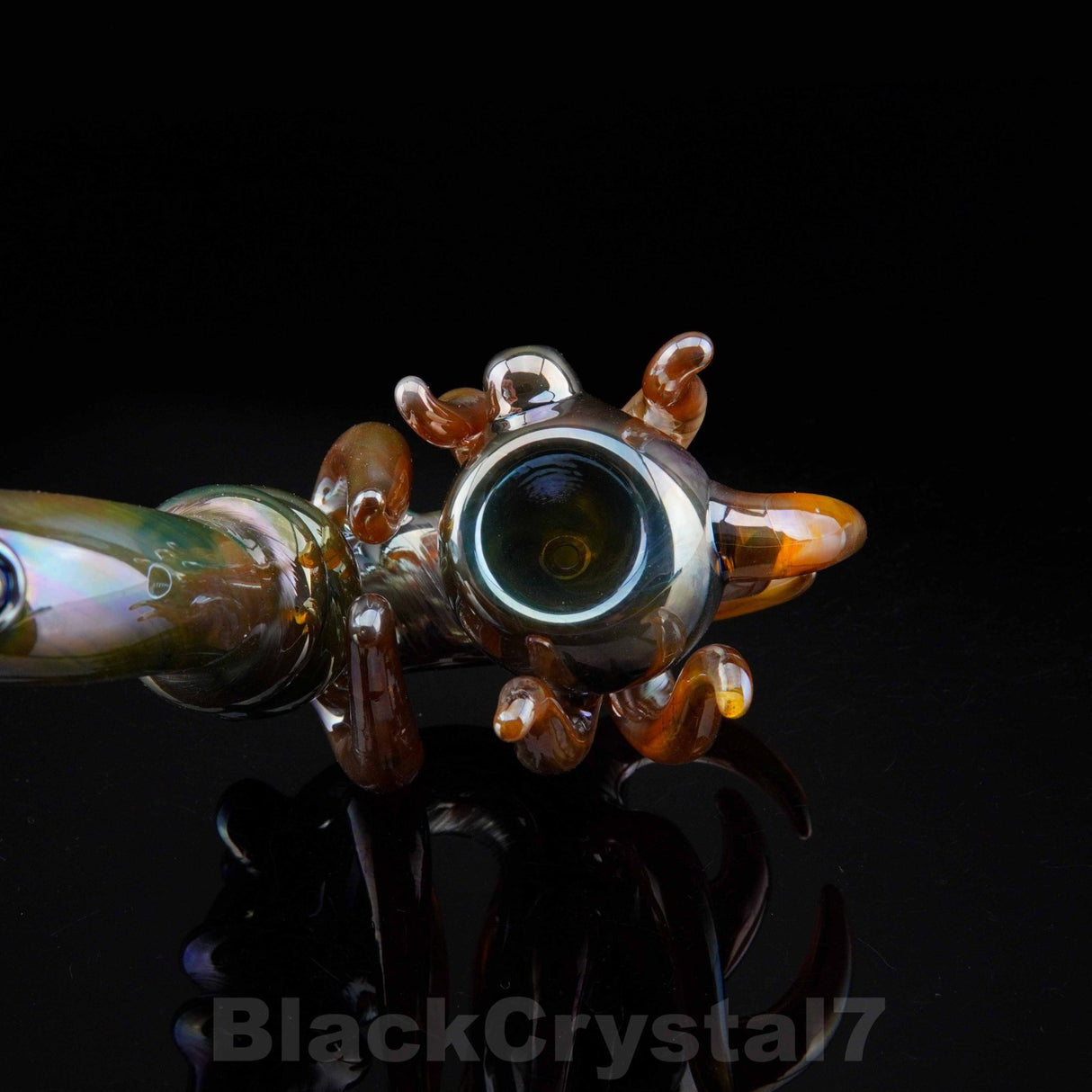 8" Handmade Metallic Flame Gandalf Sherlock Tobacco Smoking Bowl Glass Pipes