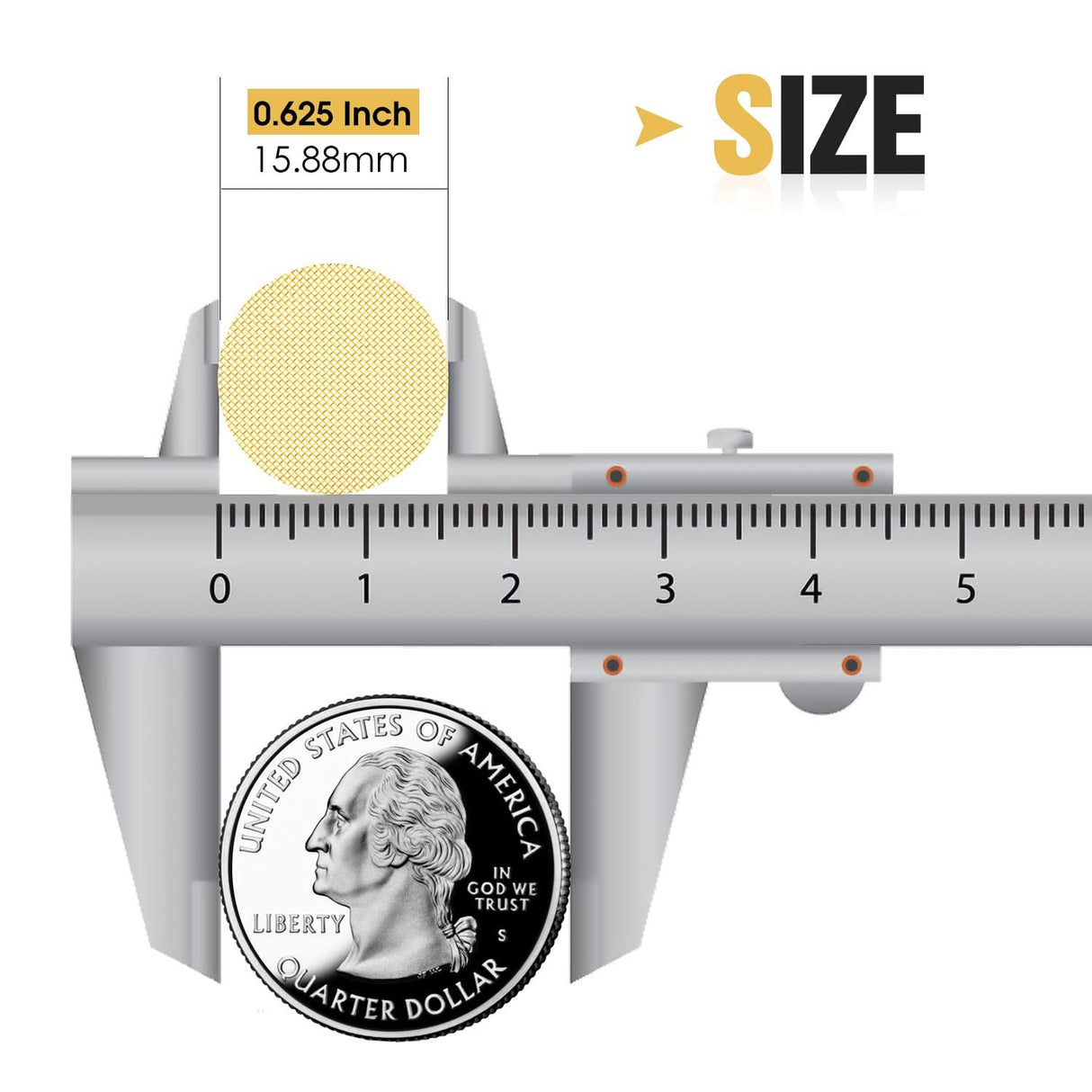 Pipe Screens 120Pcs 5/8 Inch 15.88Mm Brass Screen, 0.625