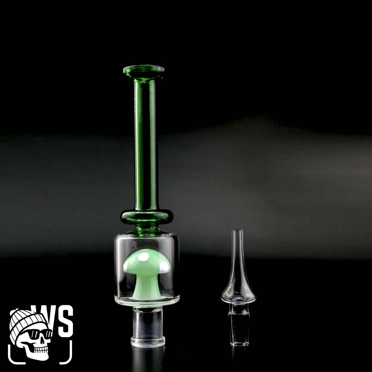 7 IN GLASS PIECE W/ GLASS STRAW – ASSORTED COLORS