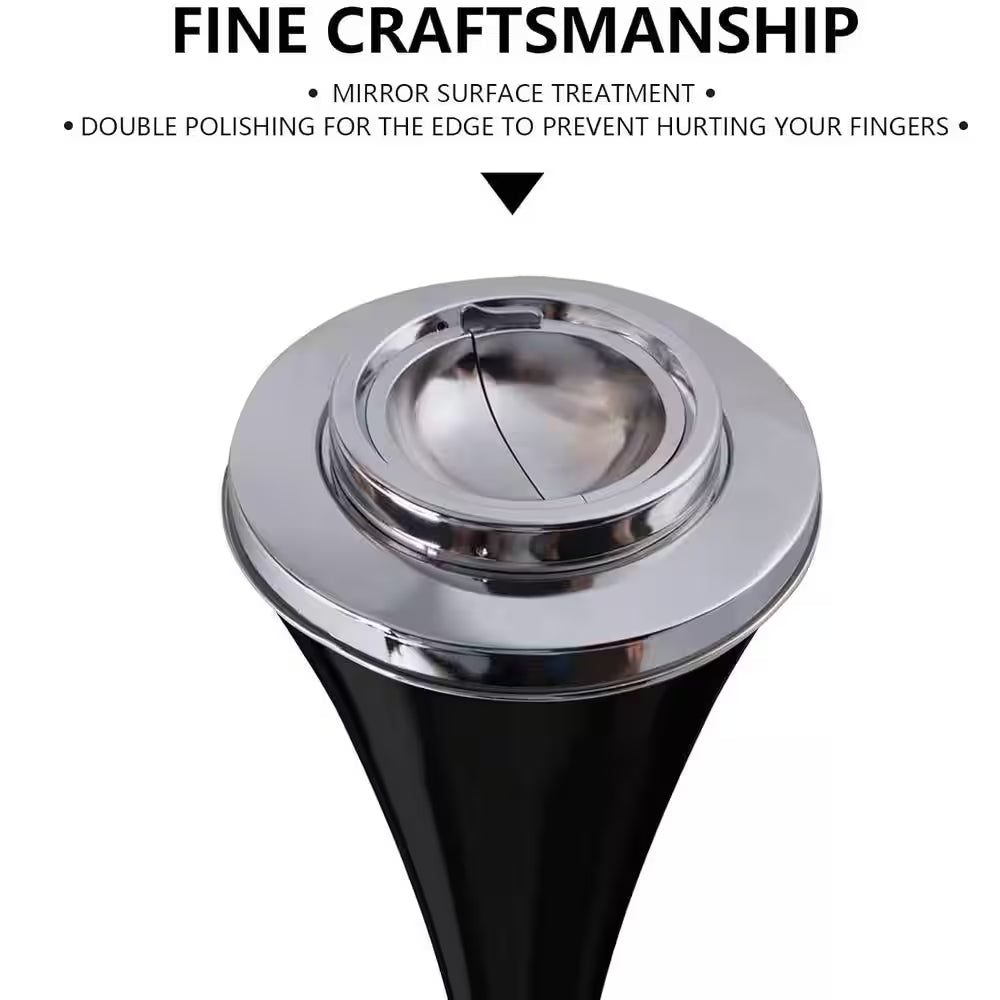 24 In. H Standing Outdoor Ashtray with Lid, Detachable Ashtray Stand