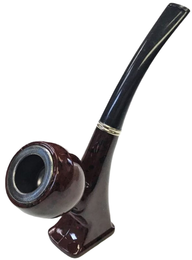 6" Marble Durable Wooden Wood Smoking Pipe Tobacco Pipes Dark FREE SHIP *USA*