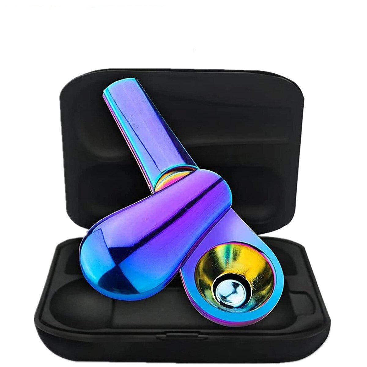 4" Stainless Steel Magnetic Spoon Tobacco Smoking Metal Pipe + 15 Filters US