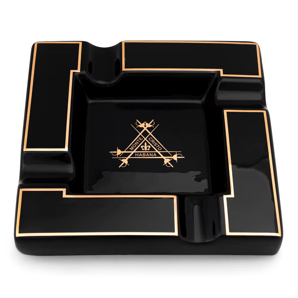 Ceramic Cigar Ashtray Square Cigarette Ashtrays 4 Holder 1 Ash Slot Table Cigar Ash Tray Large Ashtray for Home with Box