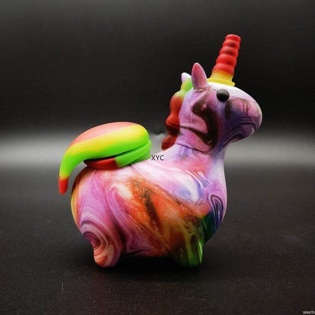 4.7 Inch Hookah Animal Silicone Bong Smoking Water Pipe Shisha + Glass Bowl Hot