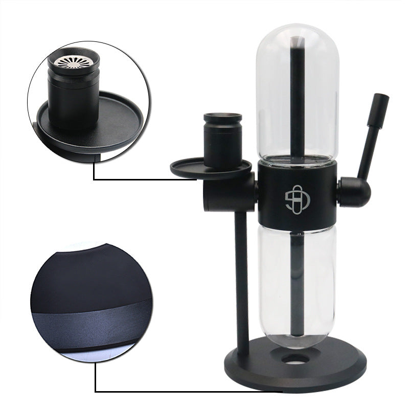 NEW TRANSPARENT GLASS GRAVITY HOOKAH WITH MODERN DESIGN