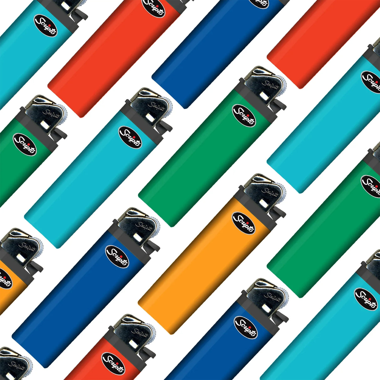 Views, Adjustable Flame, Pocket Lighter, Multi-Color (7 Count)