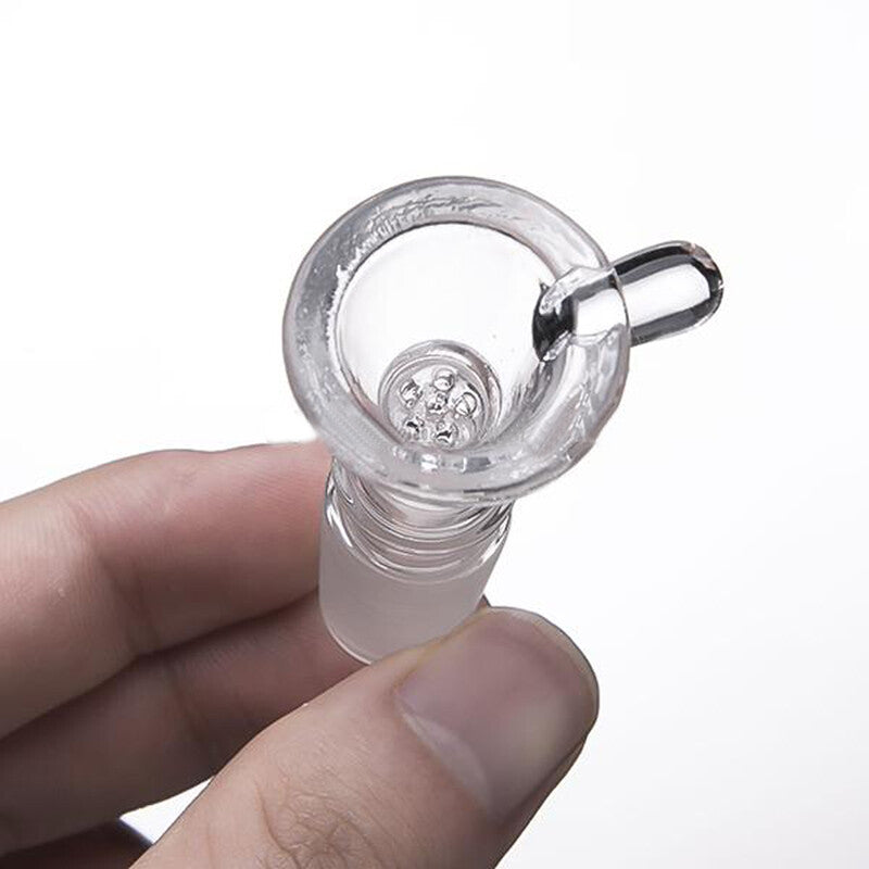 Glass Funnel Bowl Glass Slide Bowl with 6 Holes Honeycomb Screen 14Mm Male Blue