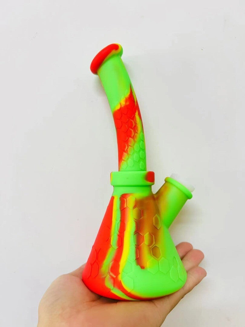 6.4 " Silicone Smoking Water Pipe Bong Tobacco Bubbler Different Colors