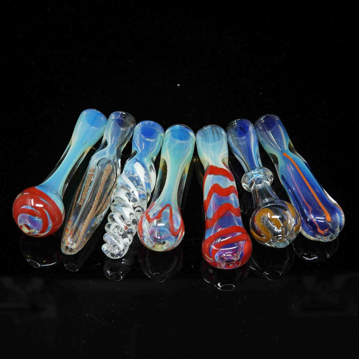 Handmade Assorted Colorful Chillums Smoking Glass Pipes 3 Inch - USA Seller