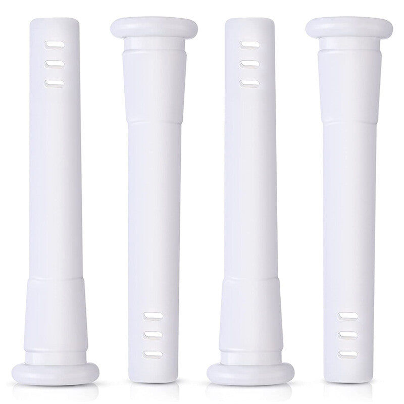4PCS 4" Silicone Tube Downstem 14Mm Female Bowl Connector Semi Translucent White