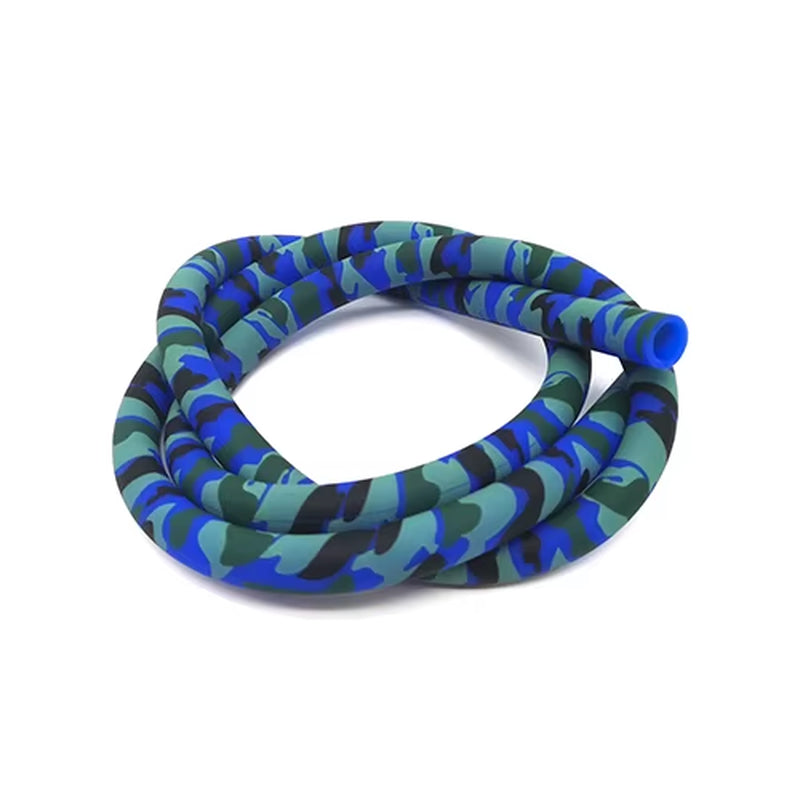 COLORFUL SILICONE HOOKAH HOSE CARBON FIBER SKULL DESIGN 12MM ID 17MM OD 1500MM