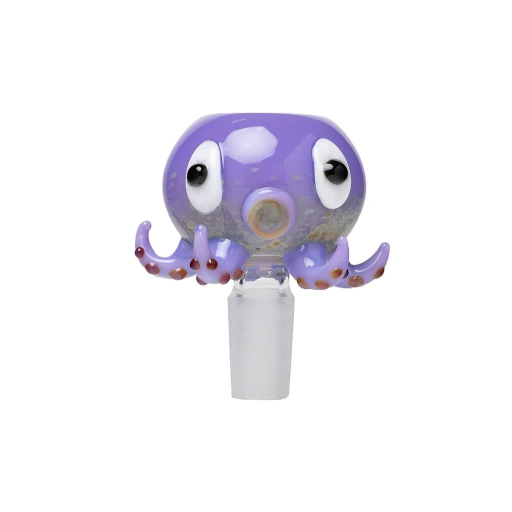 Human Grade Animal Bowl 1 OCTOPUS 3" 14Mm Male Borosilicate Glass Hand Made