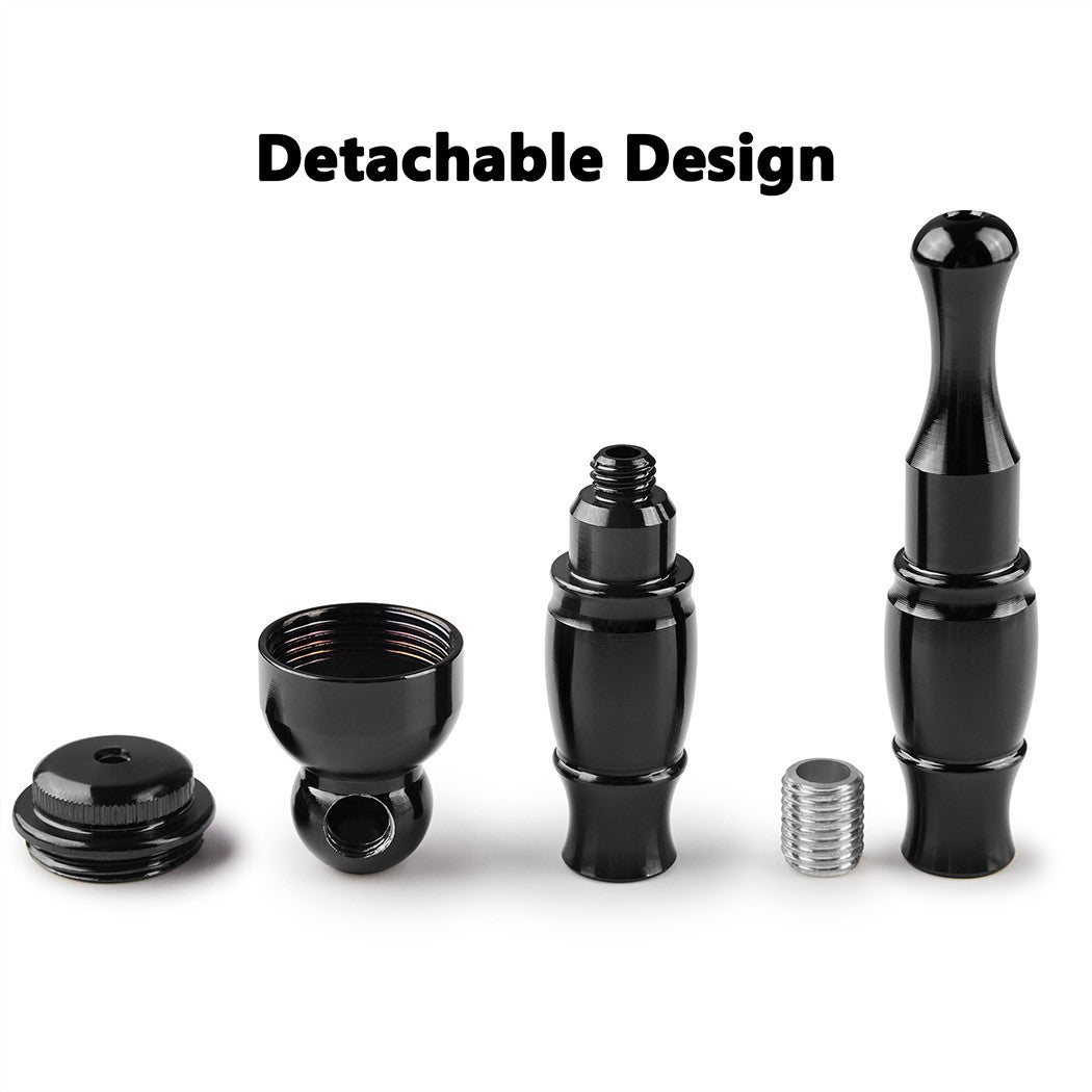 4.3" Metal Detachment Tobacco Smoking Pipe with Cap Lid Screens and Tools Screen