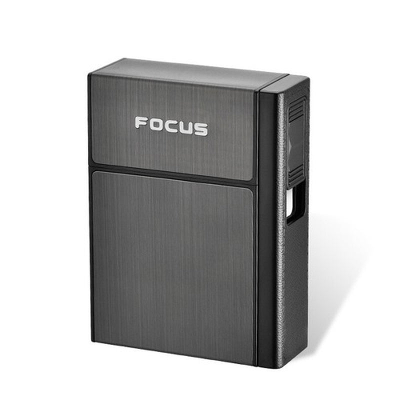 Cigarette Case Tobacco Box Electric Flameless Lighter Windproof USB Rechargeable