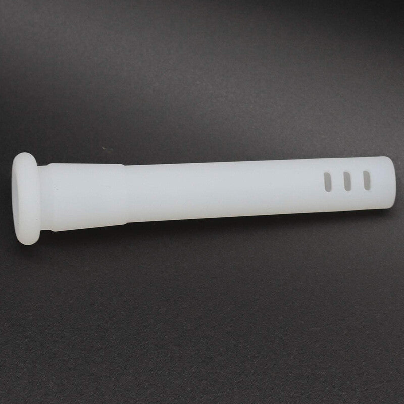 4PCS 4" Silicone Tube Downstem 14Mm Female Bowl Connector Semi Translucent White