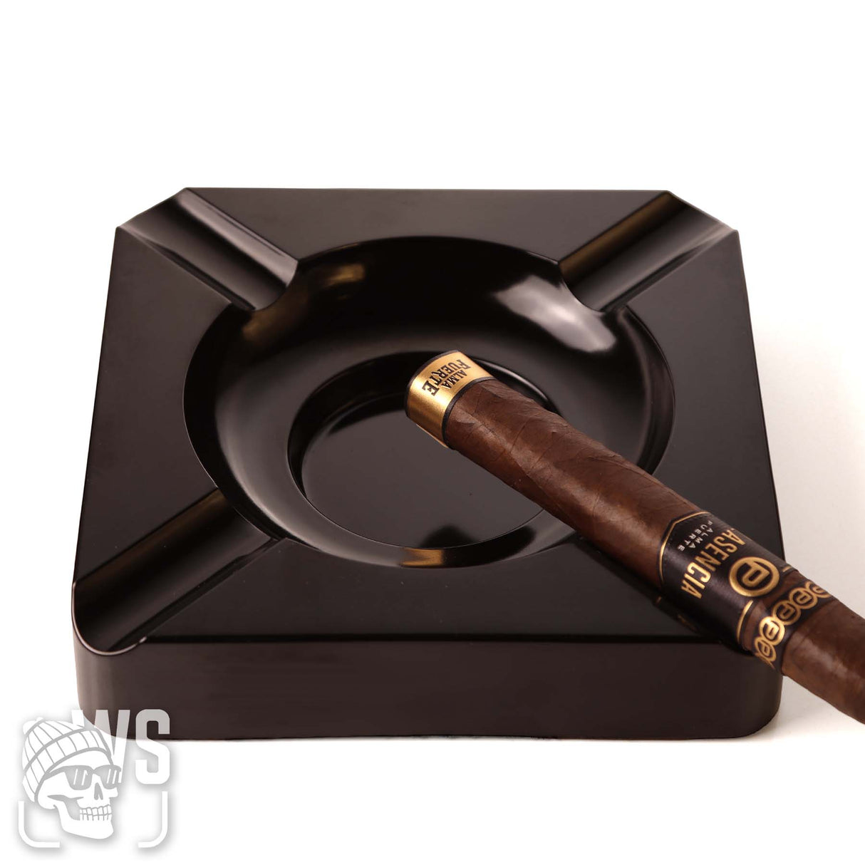 Wesmoke four rest hardened polymer cigar ashtray black cigar ashtray