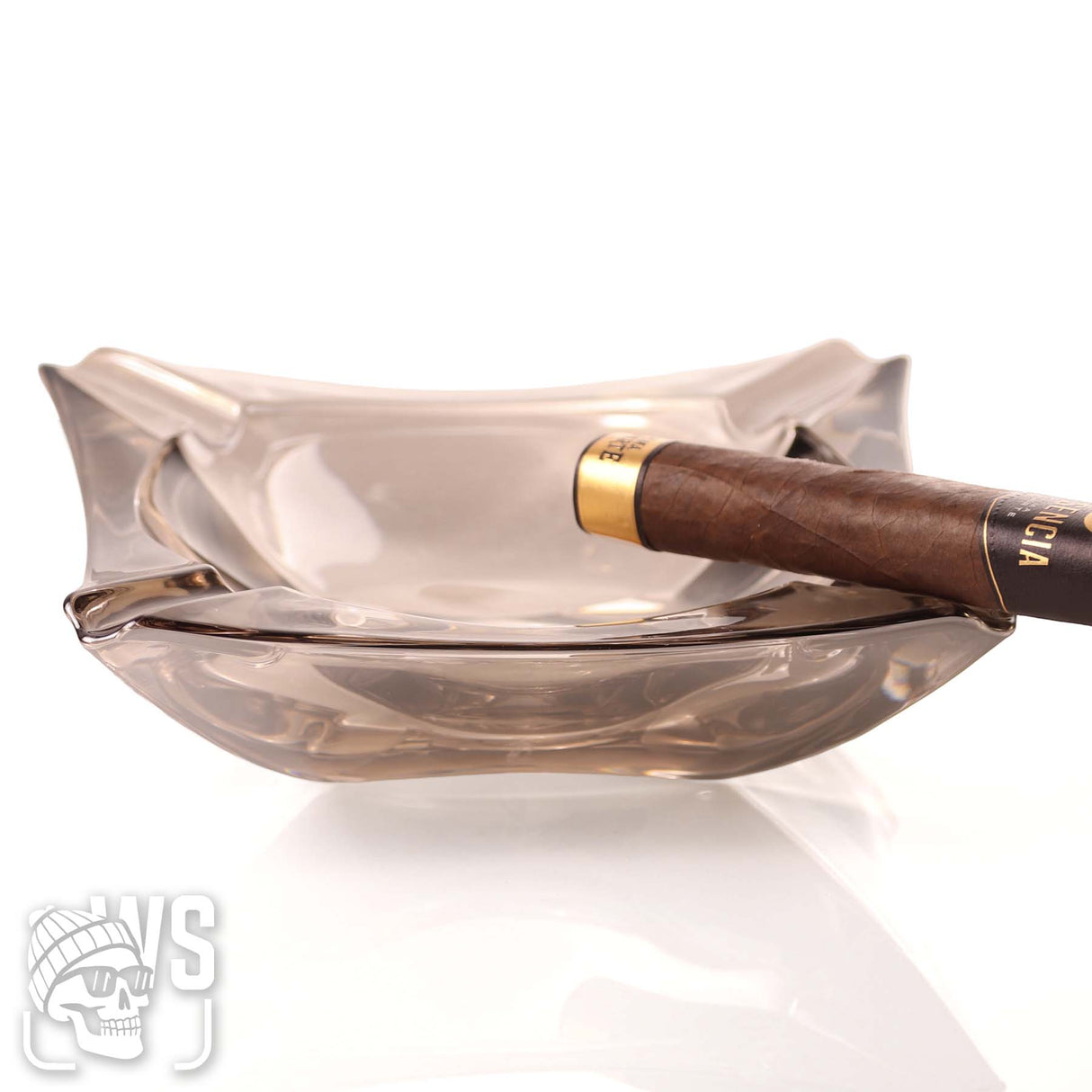 Wesmoke clear glass four rest cigar ashtray clear cigar ashtray