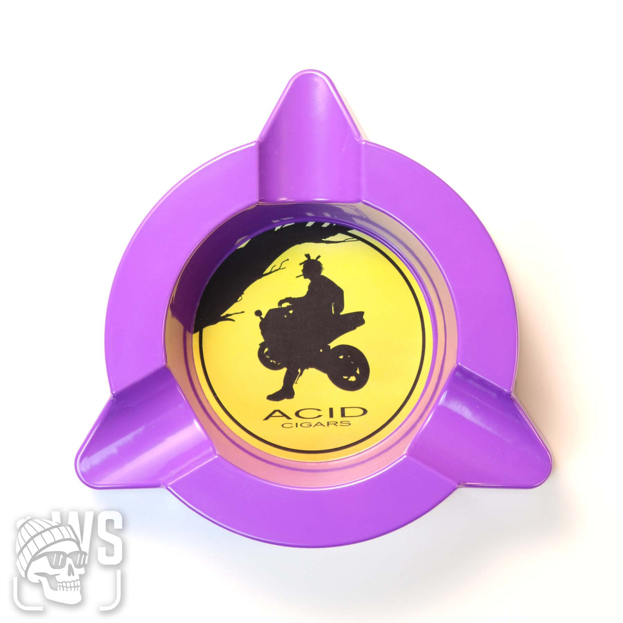 Acid acid cigars hardened polymer cigar ashtray purple cigar ashtray