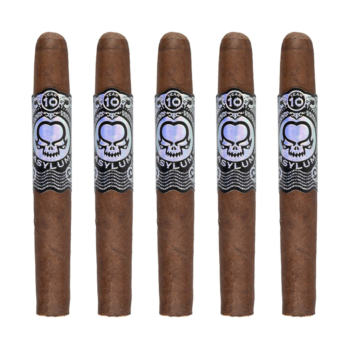 ASYLUM 10 ANNIVERSARY 11/18 PERFECTO Pack of 5 Nicaraguan Cigars