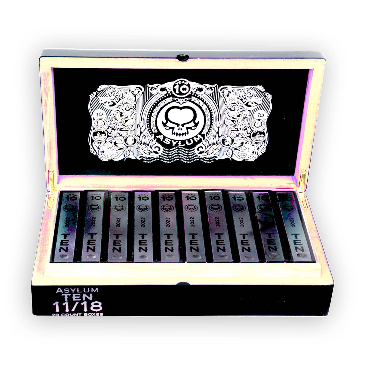 ASYLUM ASYLUM 10 ANNIVERSARY 11/18 PERFECTO Box of 20 Nicaraguan Cigars