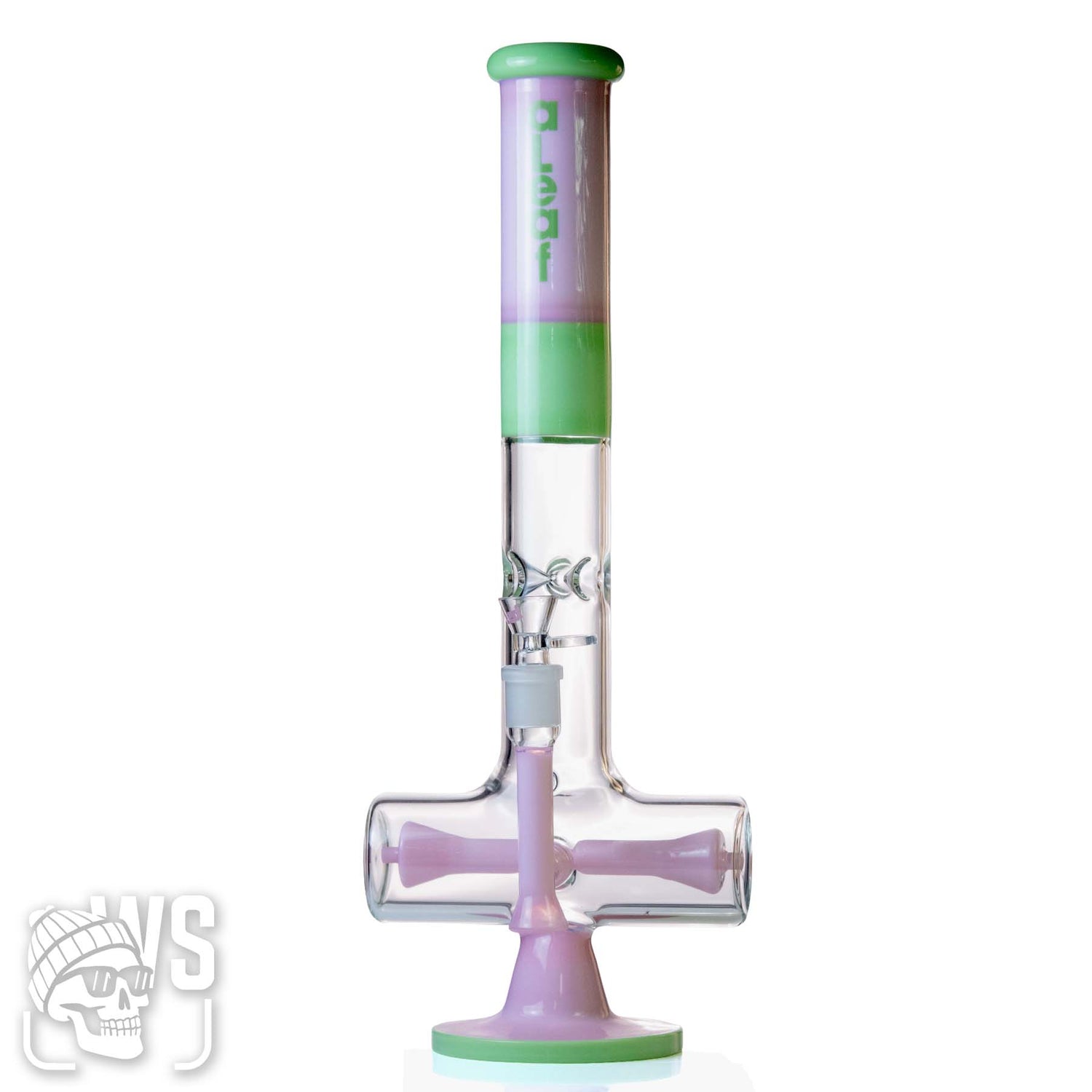 ALEAF GLASS INLINE PERC BONG WITH SCIENTIFIC DESIGN