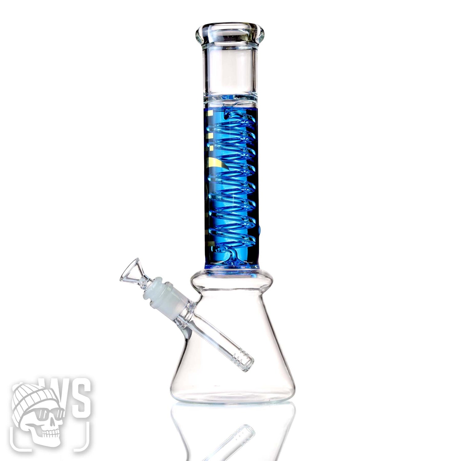 HILOUL GLASS CYCLONE GLASS BEAKER BONG WITH SPIRAL COIL