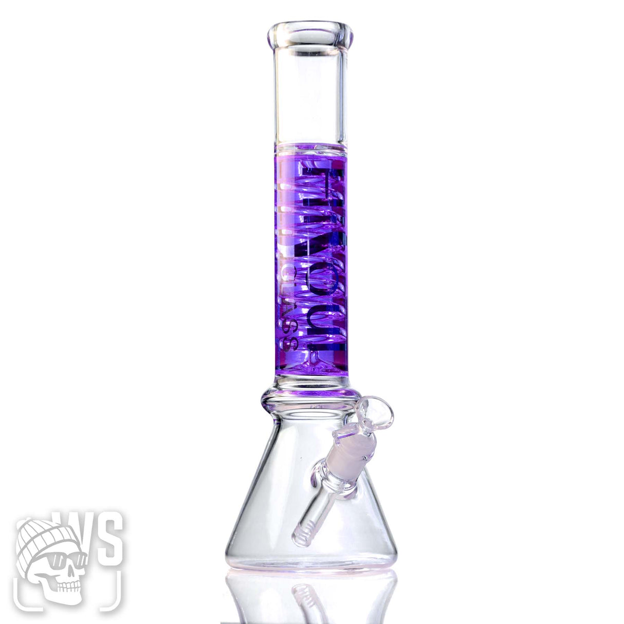 HILOUL GLASS CYCLONE GLASS BEAKER BONG WITH SPIRAL COIL