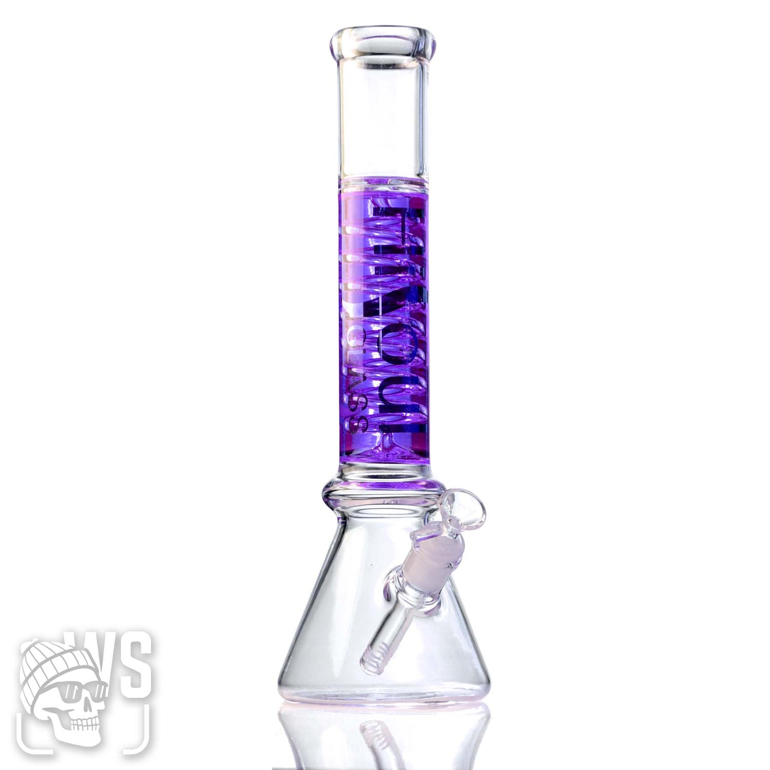 HILOUL GLASS CYCLONE GLASS BEAKER BONG WITH SPIRAL COIL