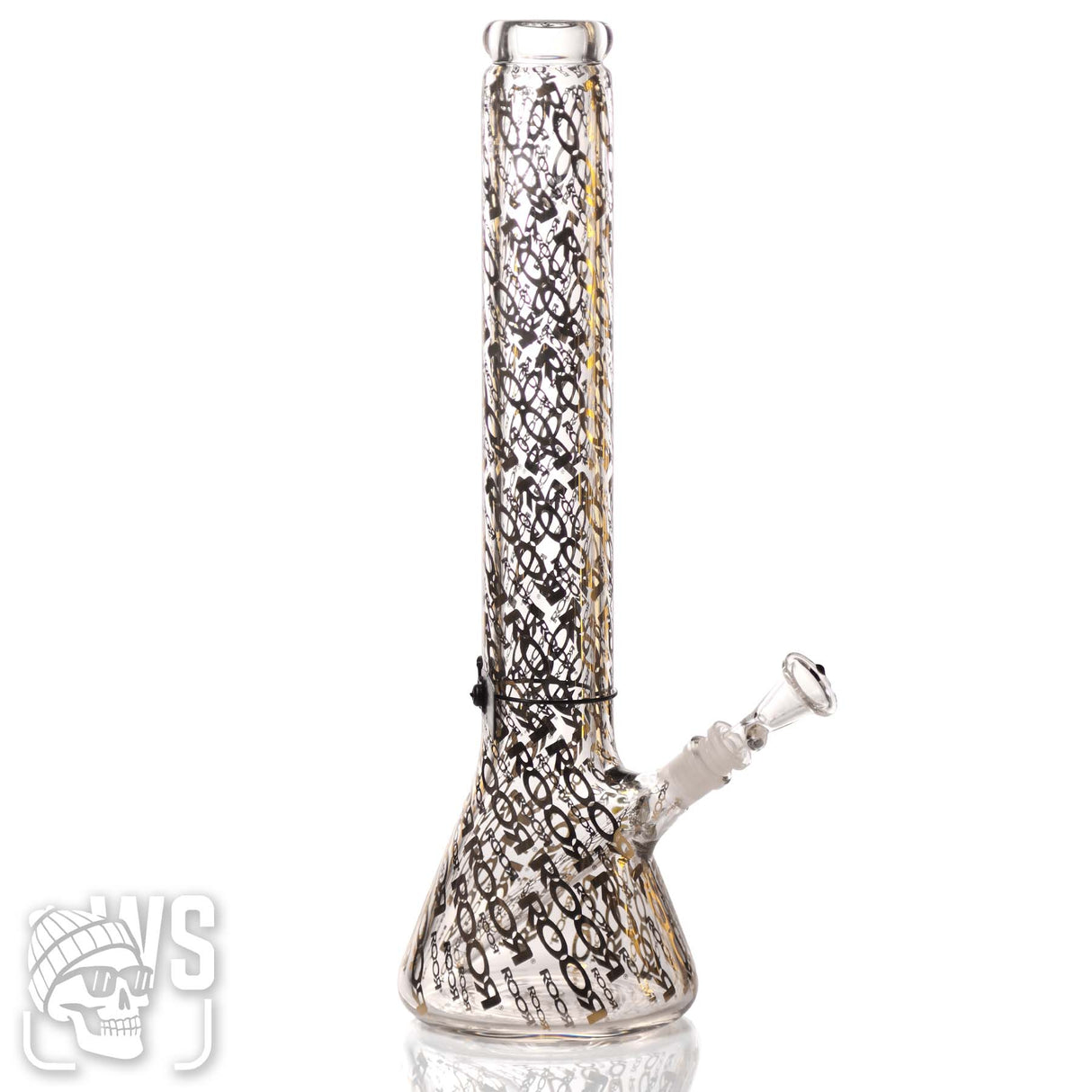 Roor graphic glass beaker bong gold beaker bong