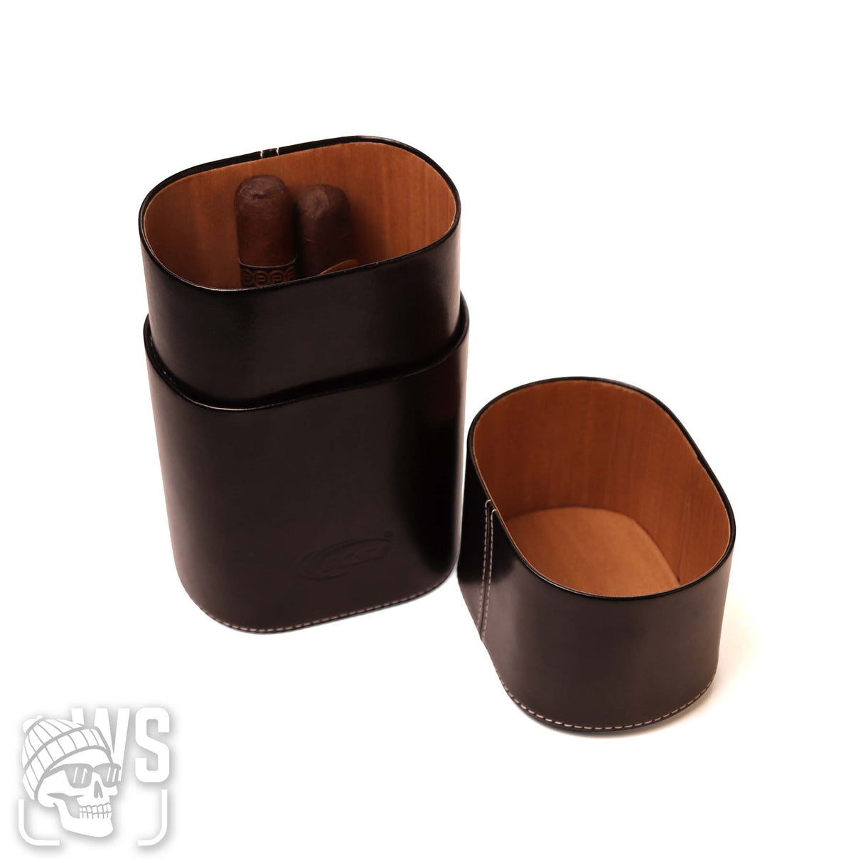 Wesmoke leather cigar travel case black cigar travel case