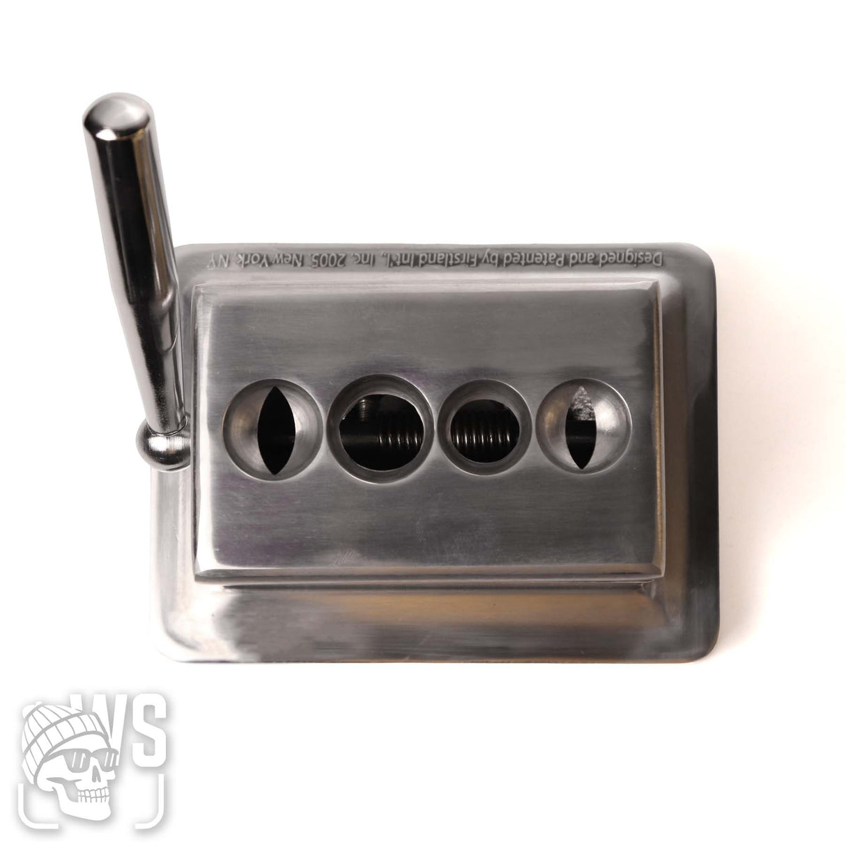 FirstLand heavy duty 4-hole cigar punch cutter with ashtray base cigar cutter