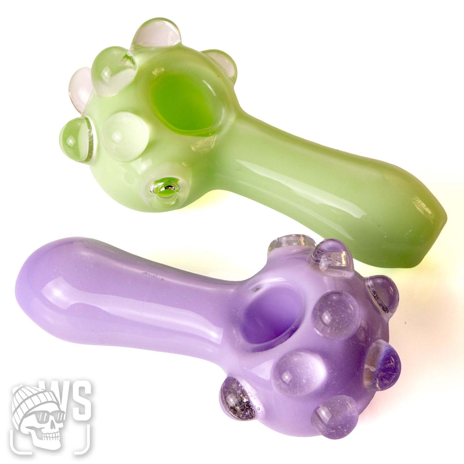 FROSTED MARBLE GLASS SPOON PIPE