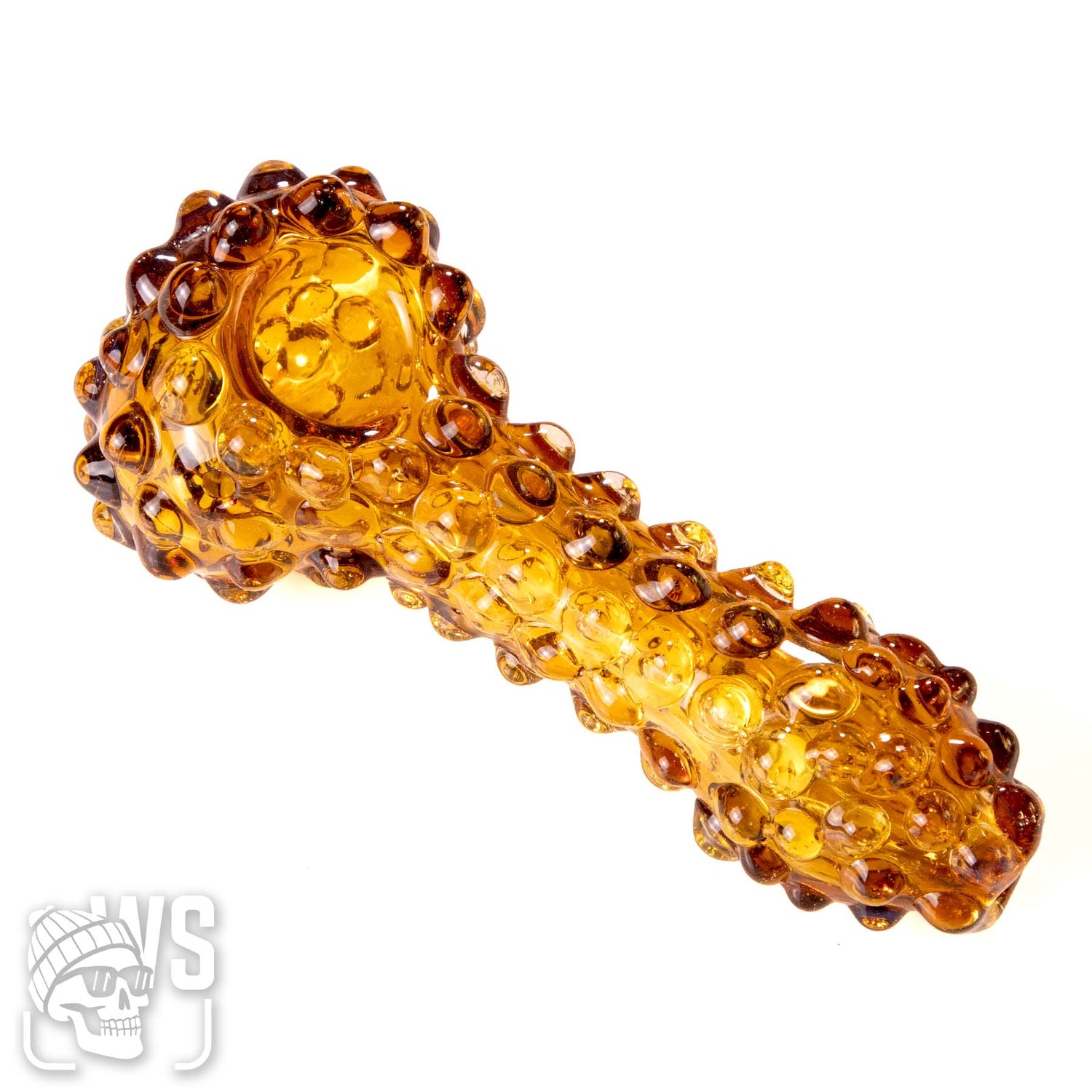 TEXTURED BUBBLE GLASS SPOON PIPE