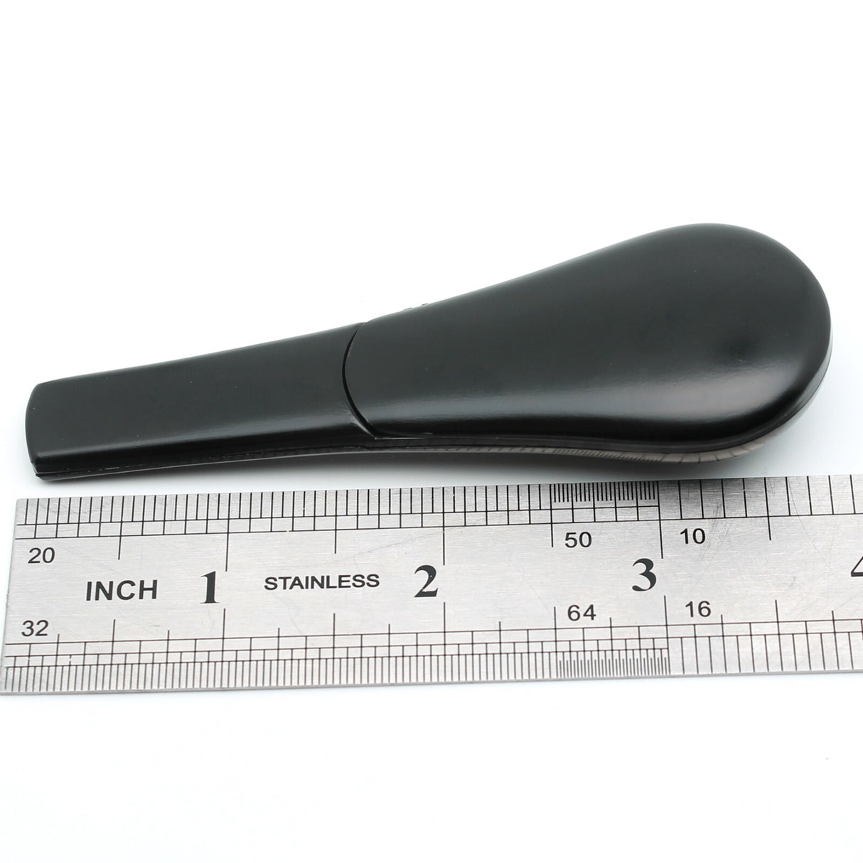 3.8" Metal Smoking Pipes Magnetic Lid Zinc Alloy Smoke Bowl Tobacco Black Pipe