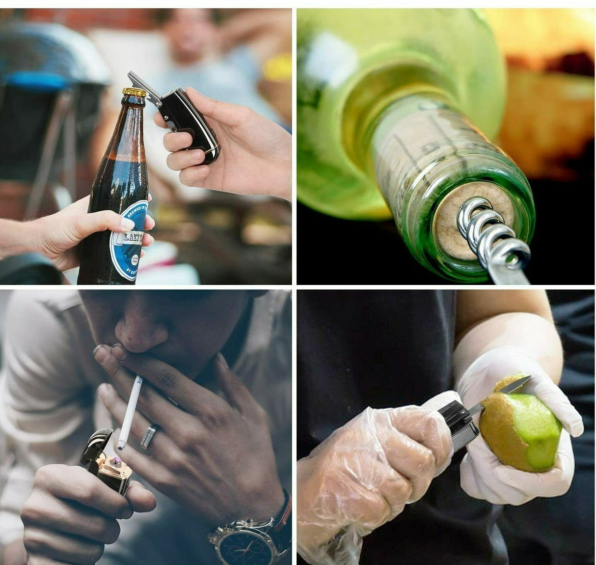 Dual Arc Plasma Electric Lighter USB Rechargeable, Multi Function,Outdo