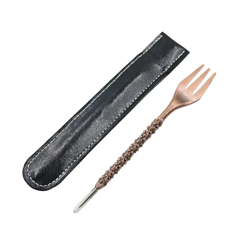 RETRO HOOKAH FORK TOOL WITH TWISTED MACE DESIGN SHISHA ACCESSORY