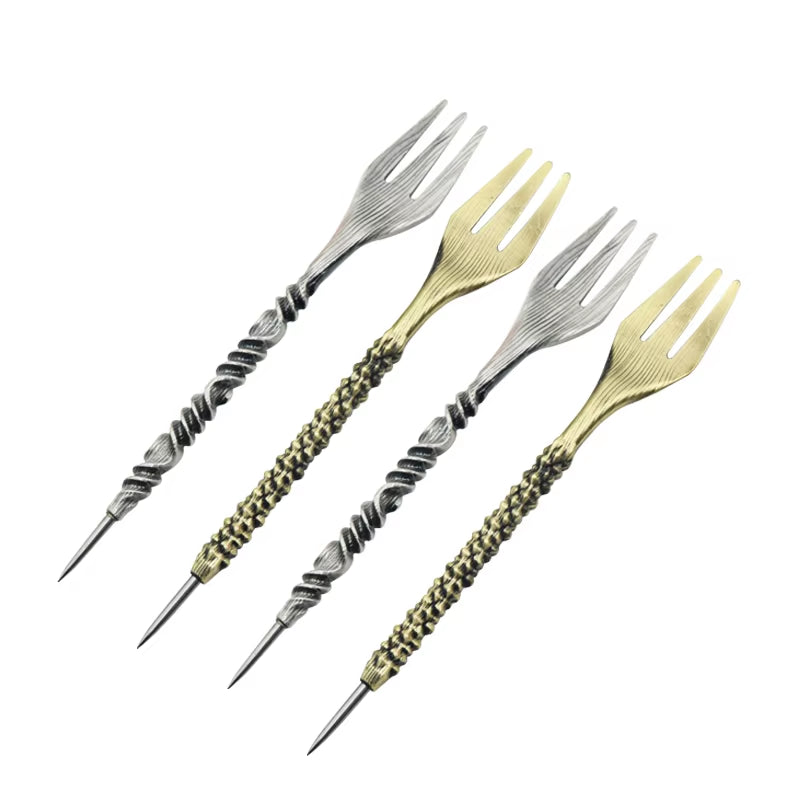 RETRO HOOKAH FORK TOOL WITH TWISTED MACE DESIGN SHISHA ACCESSORY