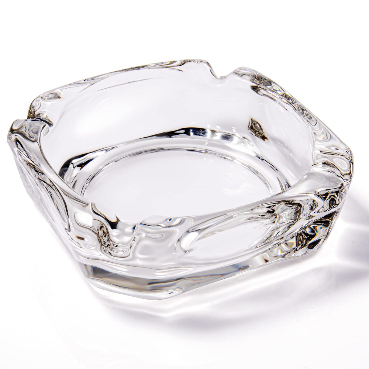 Glass Ashtray for Cigarettes Sturdy Transparent Outdoor Cigar Ashtray