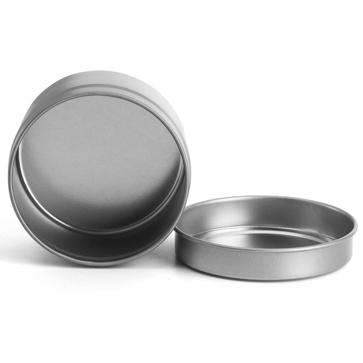 TRAVEL ROUND METAL CANDLE TINS WITH LIDS – 30 PCS 4 OZ ROUND