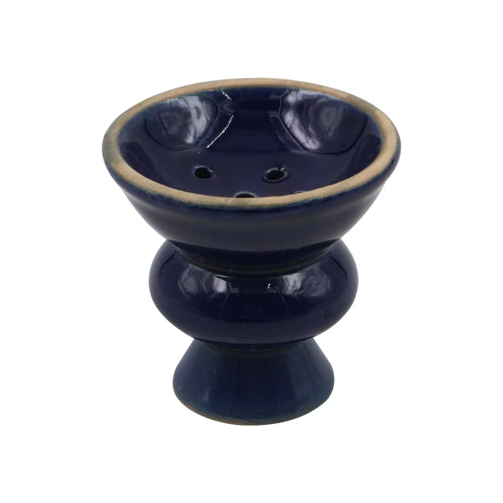 SIX HOLES CERAMIC FUNNEL HOOKAH BOWL WITH INTEGRATED HEAT HOLDER