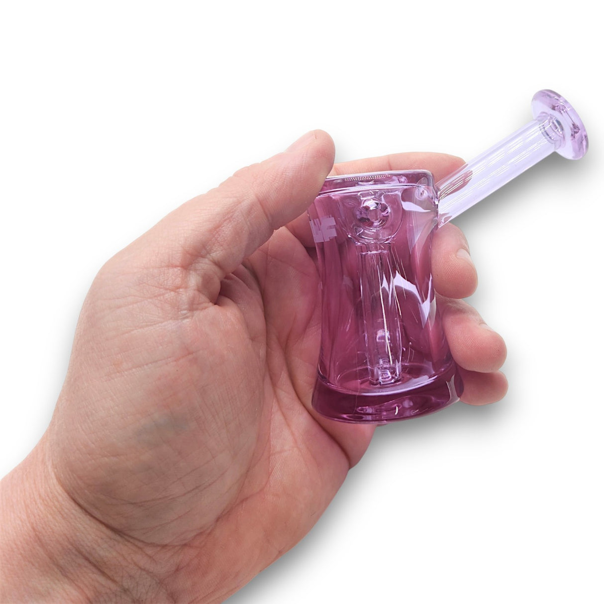WULF Small Bubbler Mini Bong High Quality Thick BORO Glass Water Pipe | PURPLE